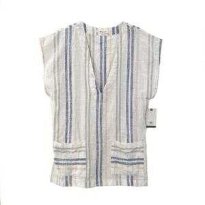 Rip Curl Women's Striped‎ Tunic Top XS Cotton Viscose NWT Boho Beach Cover Up